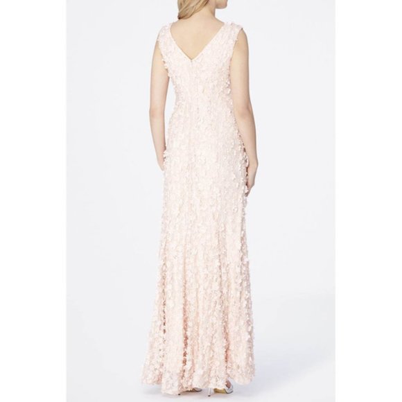 Tahari - Faux Pearl Beaded Gown - Blush Pink - 10 - Picture 2 of 3